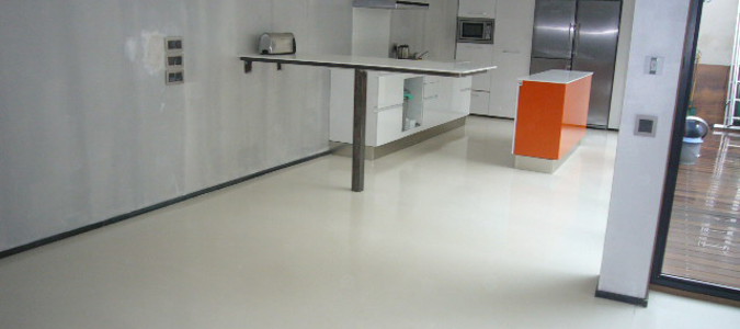 sol en béton ciré pour cuisine