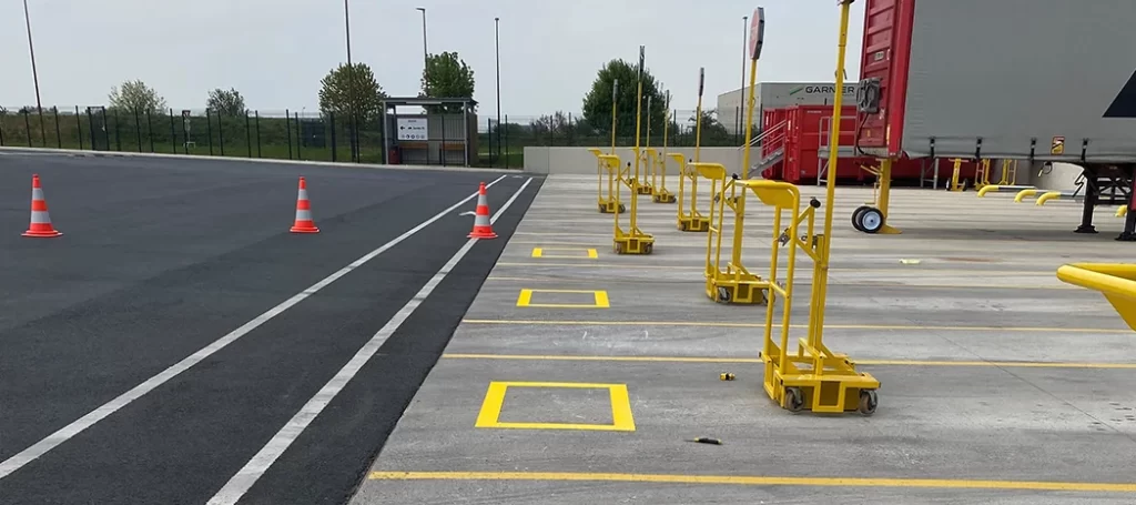 marquage au sol zone de stockage - BMS Sols Compiègne